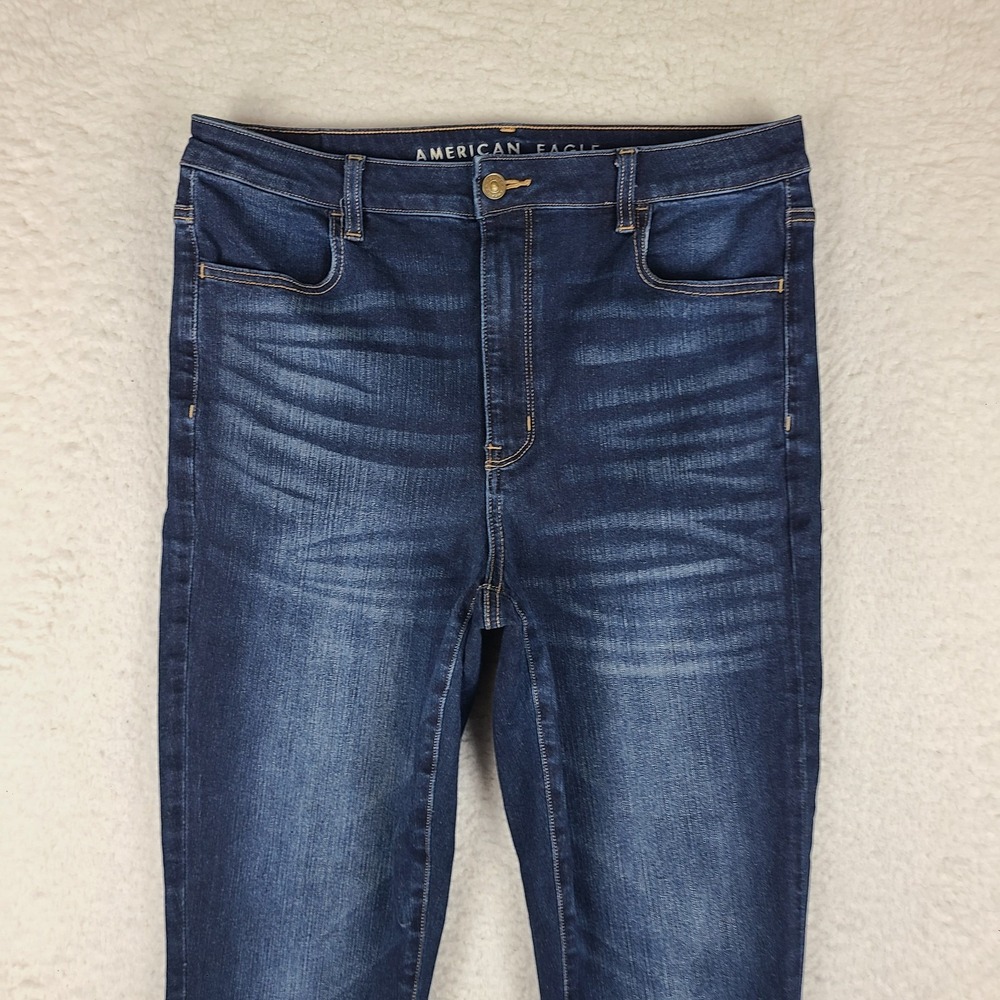 American Eagle Jeans Womens 14 Blue Highest Rise Jegging 360 Next Level Stretch - Picture 2 of 14